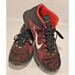 Nike Zoom Ascention Men’s Basketball Shoes Black/Red Mid Top 2016 Sz 10